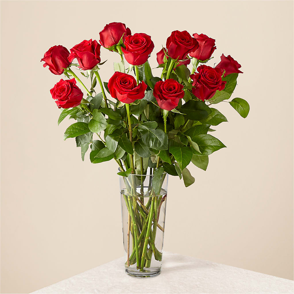 Long Stem Red Rose Bouquet – Menlo Florist, Menlo Park CA