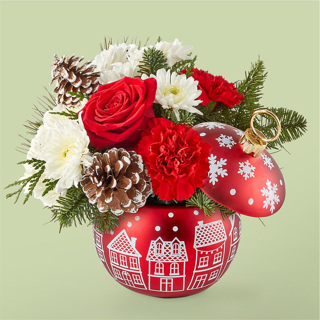 Christmas Village Ornament – Menlo Florist, Menlo Park CA