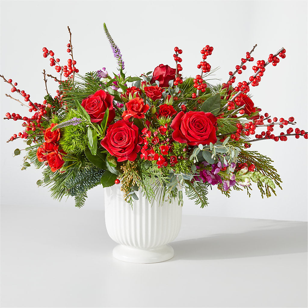 Big Red Bow Bouquet – Menlo Florist, Menlo Park CA