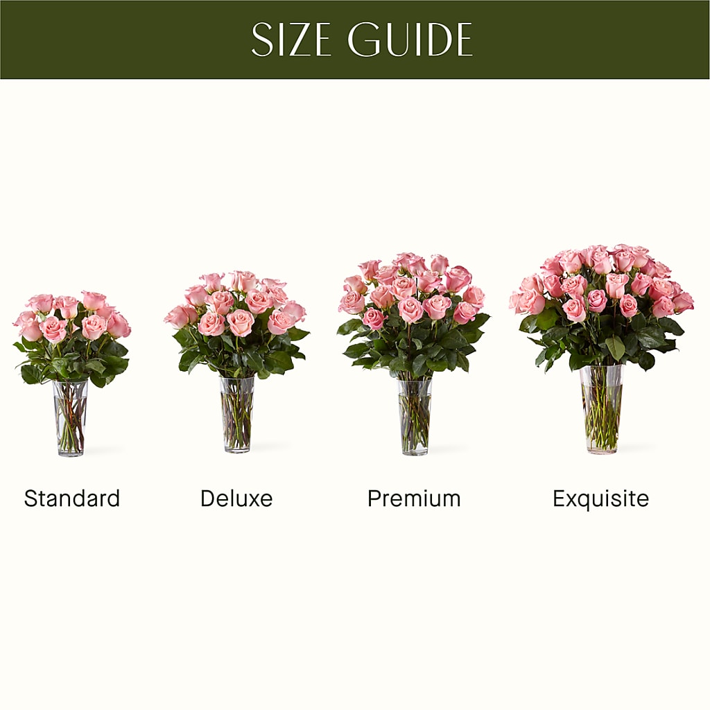 Long Stem Pink Rose Bouquet – Menlo Florist, Menlo Park CA