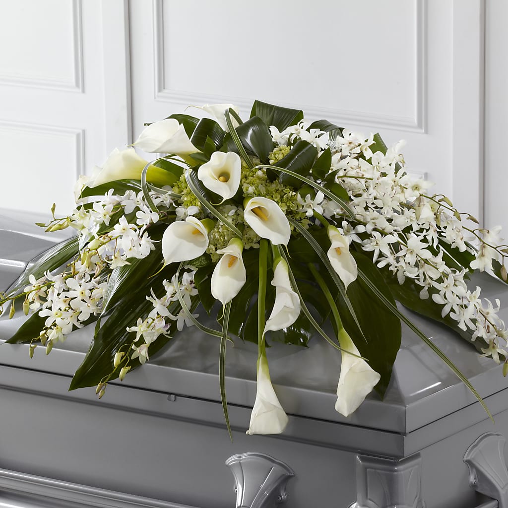 Angel Wings Casket Spray – Menlo Florist, Menlo Park CA