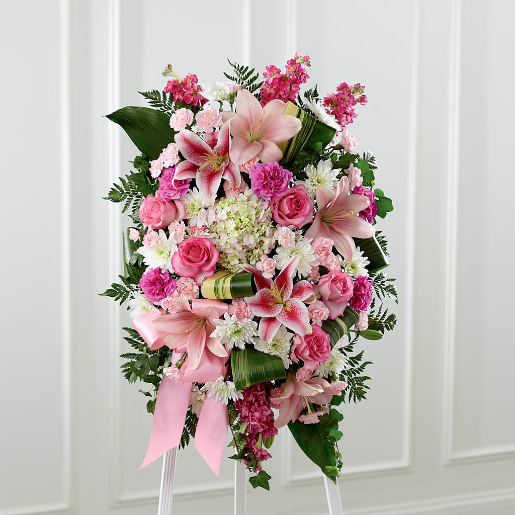 Comforting Standing Spray – Menlo Florist, Menlo Park CA