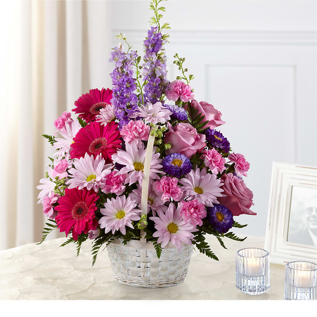 Pastel Peace Basket – Menlo Florist, Menlo Park CA