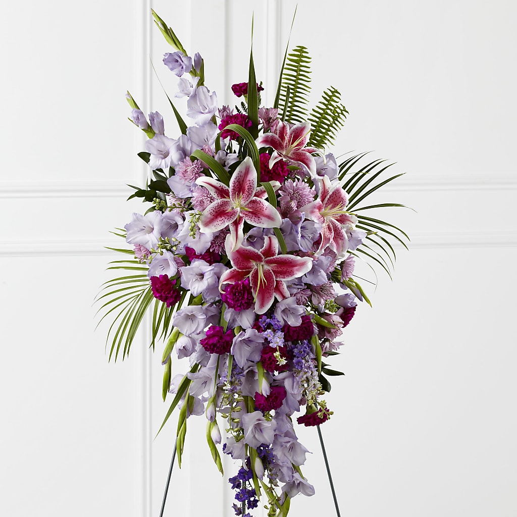 Tender Touch Standing Spray – Menlo Florist, Menlo Park CA
