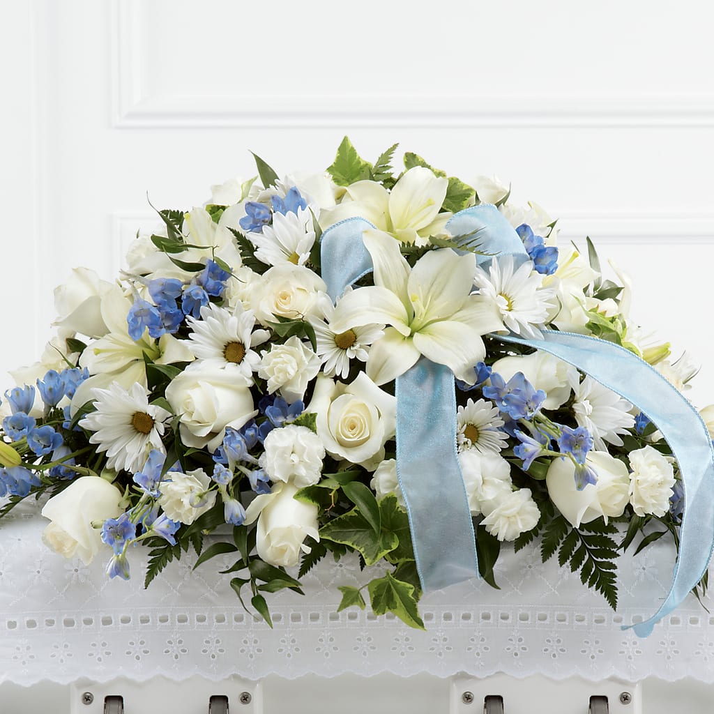 Tender Treasure Casket Spray – Menlo Florist, Menlo Park CA