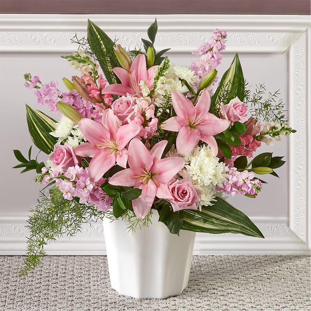 Simply Serene Floor Basket – Menlo Florist, Menlo Park CA