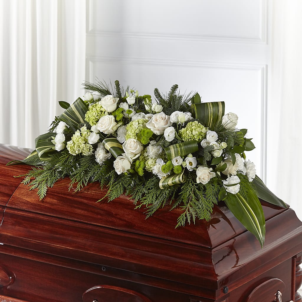 Hopeful Gesture Casket Spray – Menlo Florist, Menlo Park CA