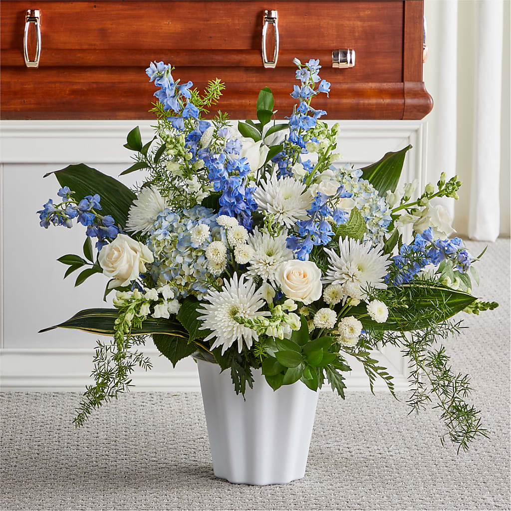 Everlasting Memories Floor Basket – Menlo Florist, Menlo Park CA