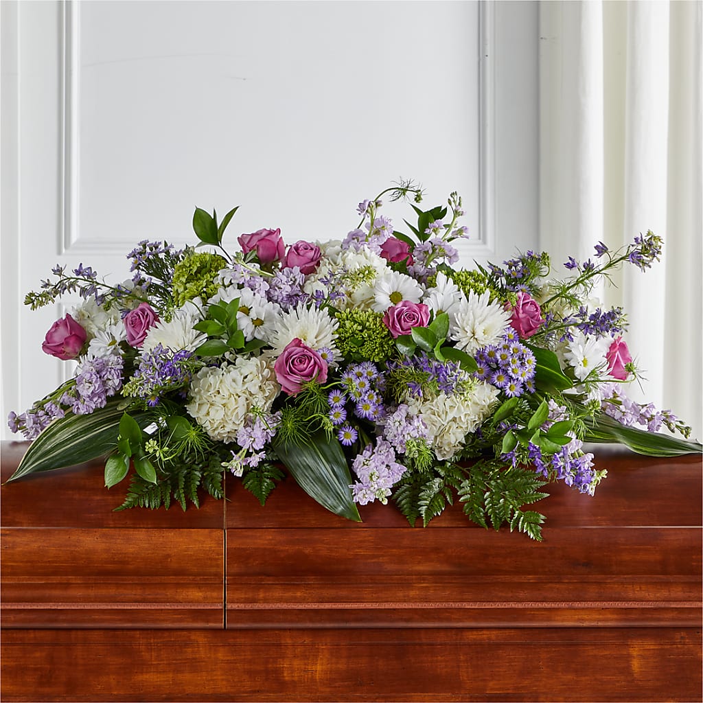 Meadows of Serenity Casket Spray – Menlo Florist, Menlo Park CA