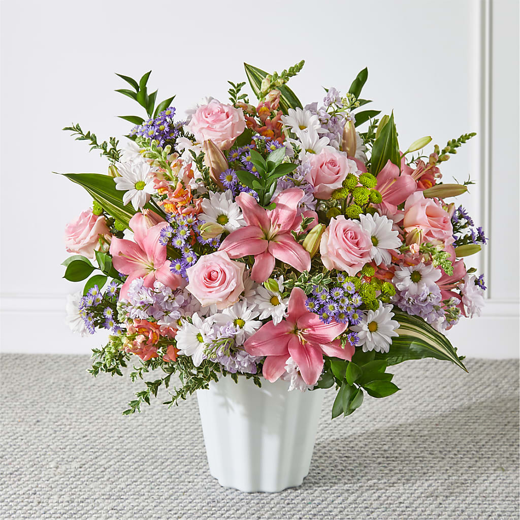 Abundant Compassion Floor Basket – Menlo Florist, Menlo Park CA