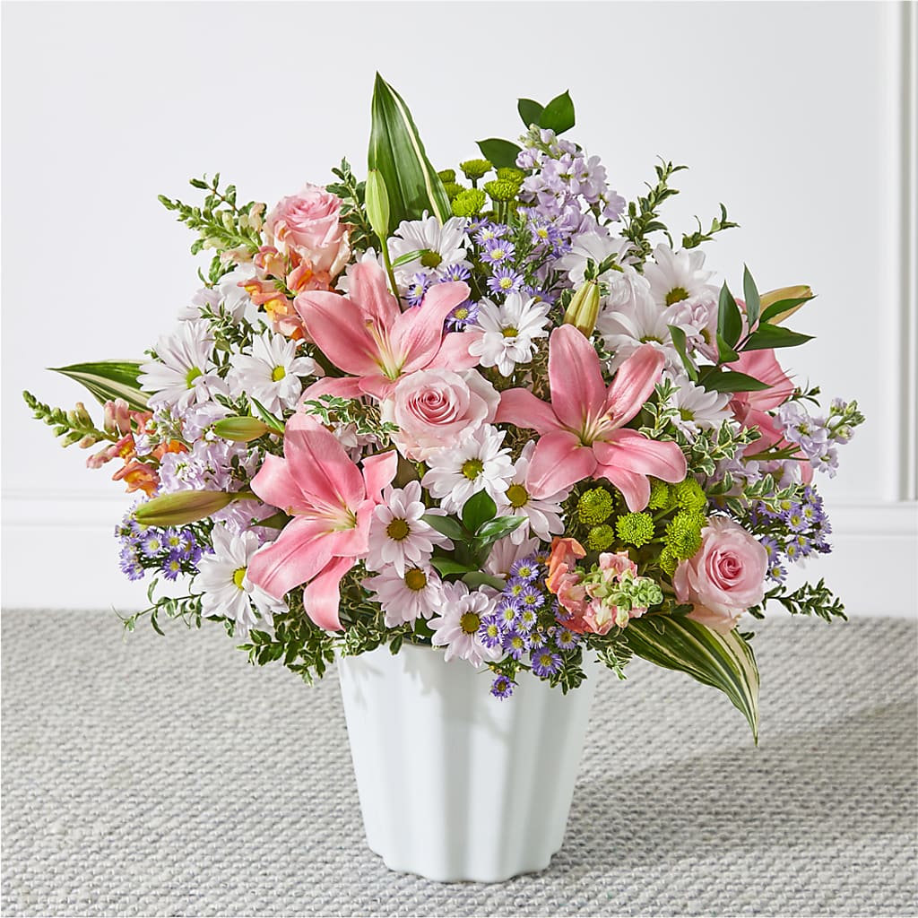 Abundant Compassion Floor Basket – Menlo Florist, Menlo Park CA