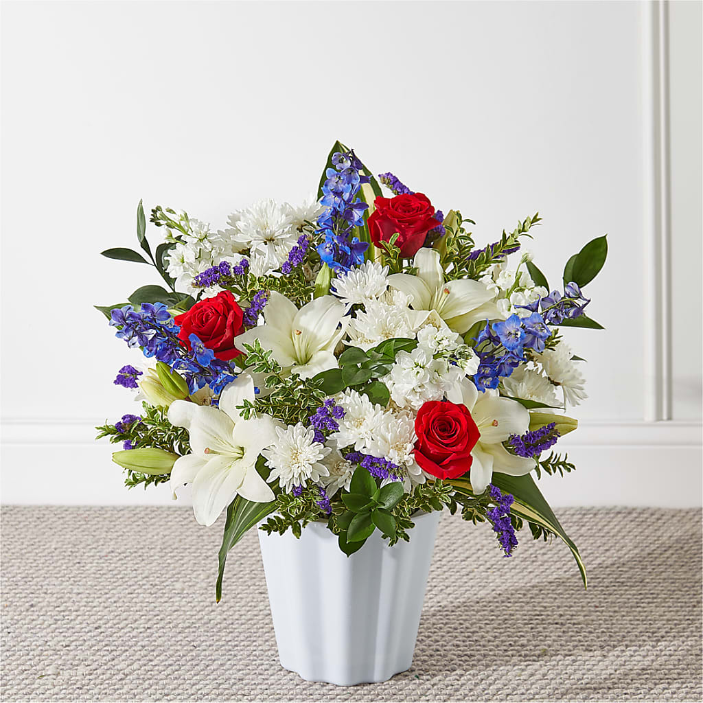 Consoled Floor Basket – Menlo Florist, Menlo Park CA