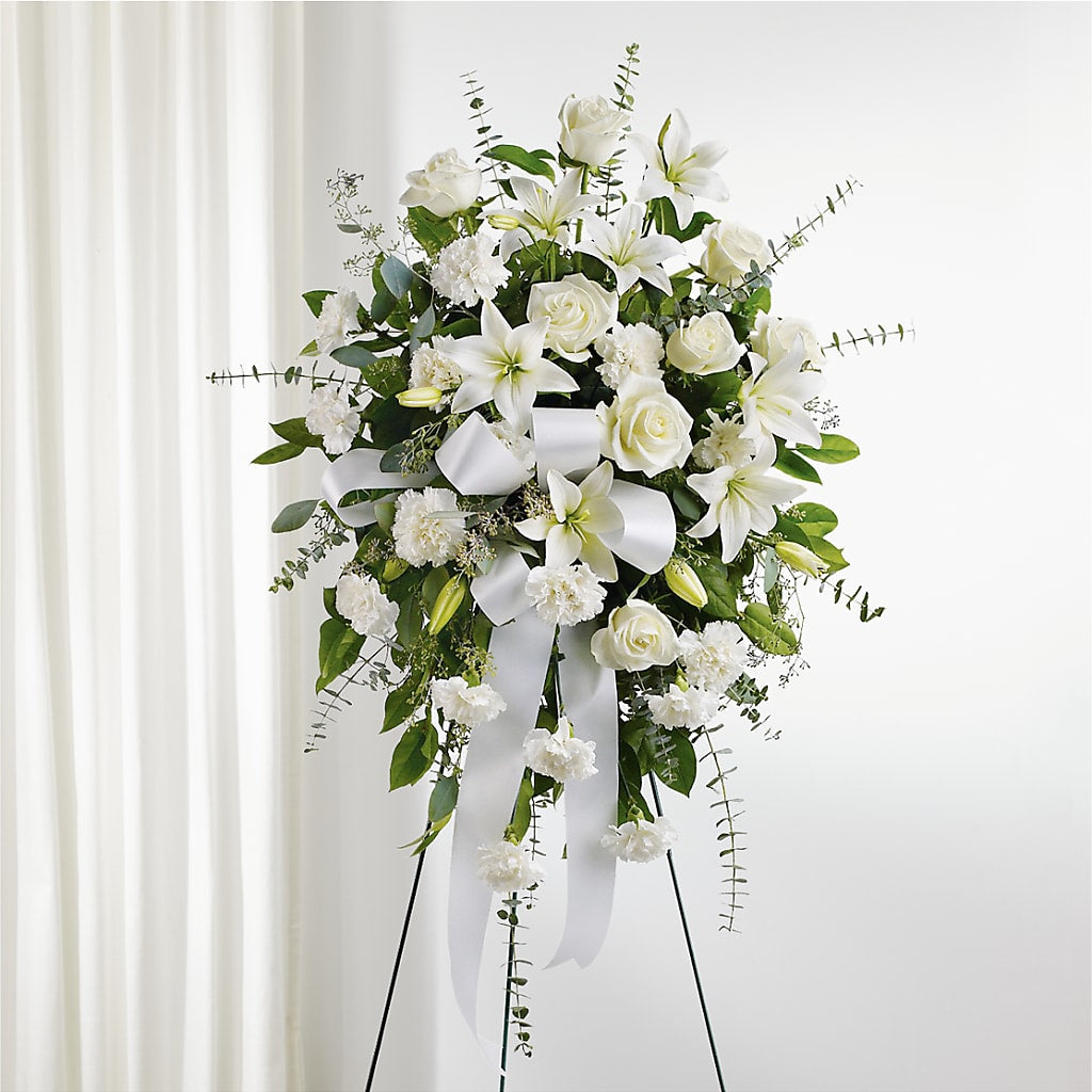 With Care Standing Spray – Menlo Florist, Menlo Park CA