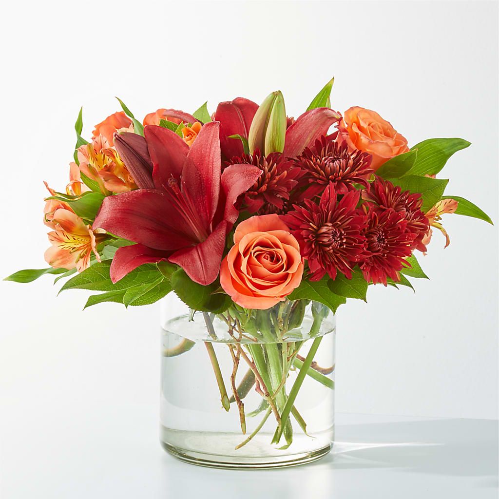 Crimson Leaves Bouquet – Menlo Florist, Menlo Park CA