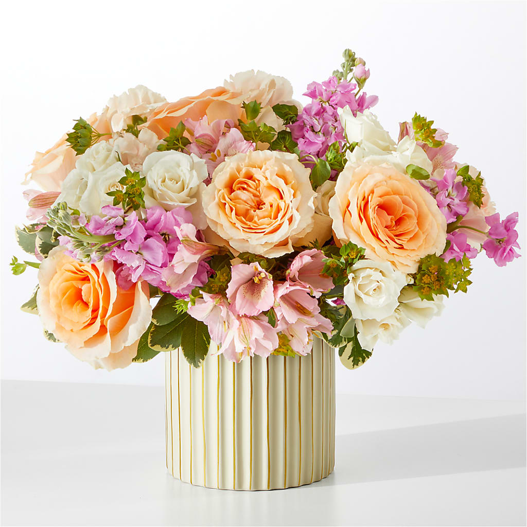Paradise Bouquet with Ivory Vase – Menlo Florist, Menlo Park CA