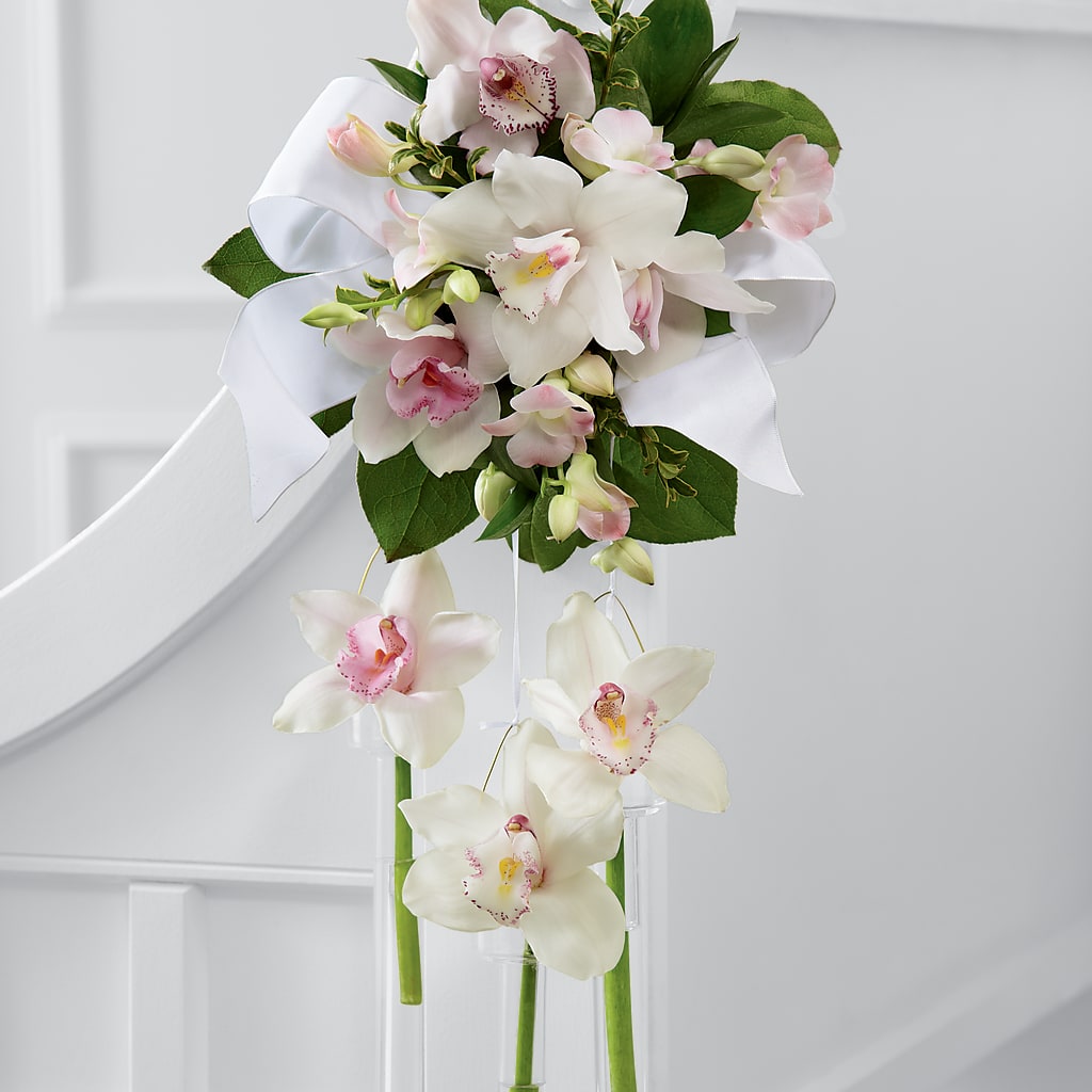 Perfect Entrance Pew Arrangement – Menlo Florist, Menlo Park CA