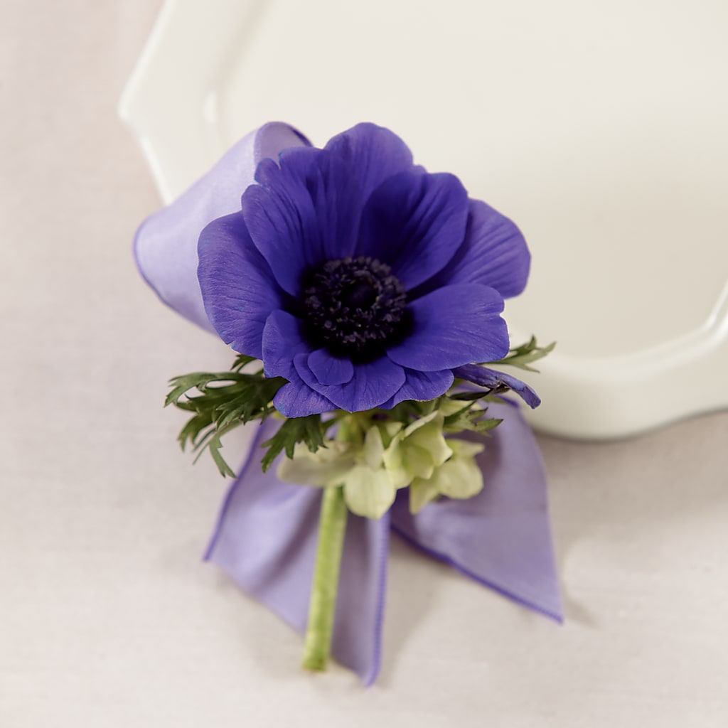Purple Passion Boutonniere – Menlo Florist, Menlo Park CA