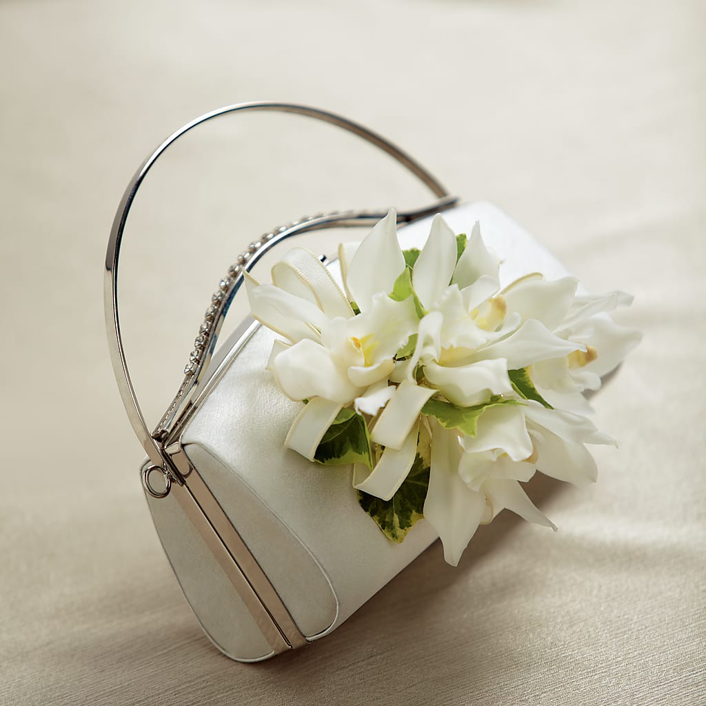 White Purse Decor – Menlo Florist, Menlo Park CA