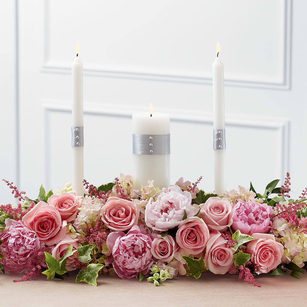 Worldwide Romance Unity Candle Arrangement – Menlo Florist, Menlo Park CA