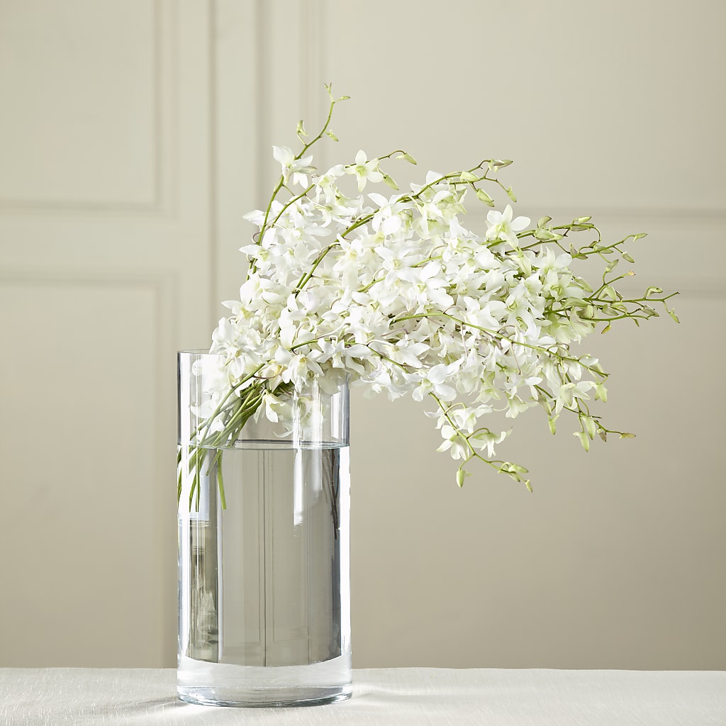 White Dendrobium Bouquet – Menlo Florist, Menlo Park CA
