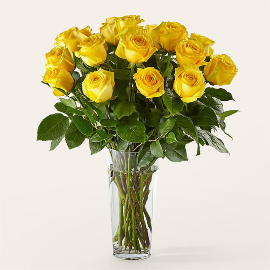 Long Stem Yellow Rose Bouquet –  Menlo Florist, Menlo Park CA
