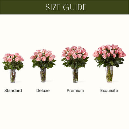 Long Stem Pink Rose Bouquet –  Menlo Florist, Menlo Park CA