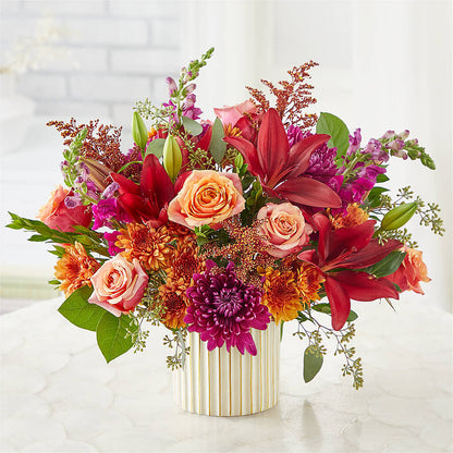 Burgundy Landscape Bouquet –  Menlo Florist, Menlo Park CA