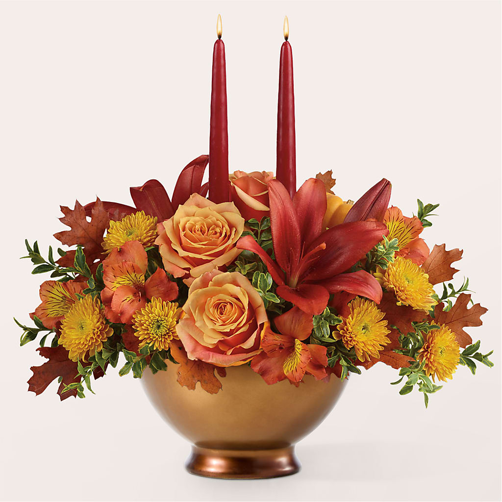Harvest Table Centerpiece –  Menlo Florist, Menlo Park CA