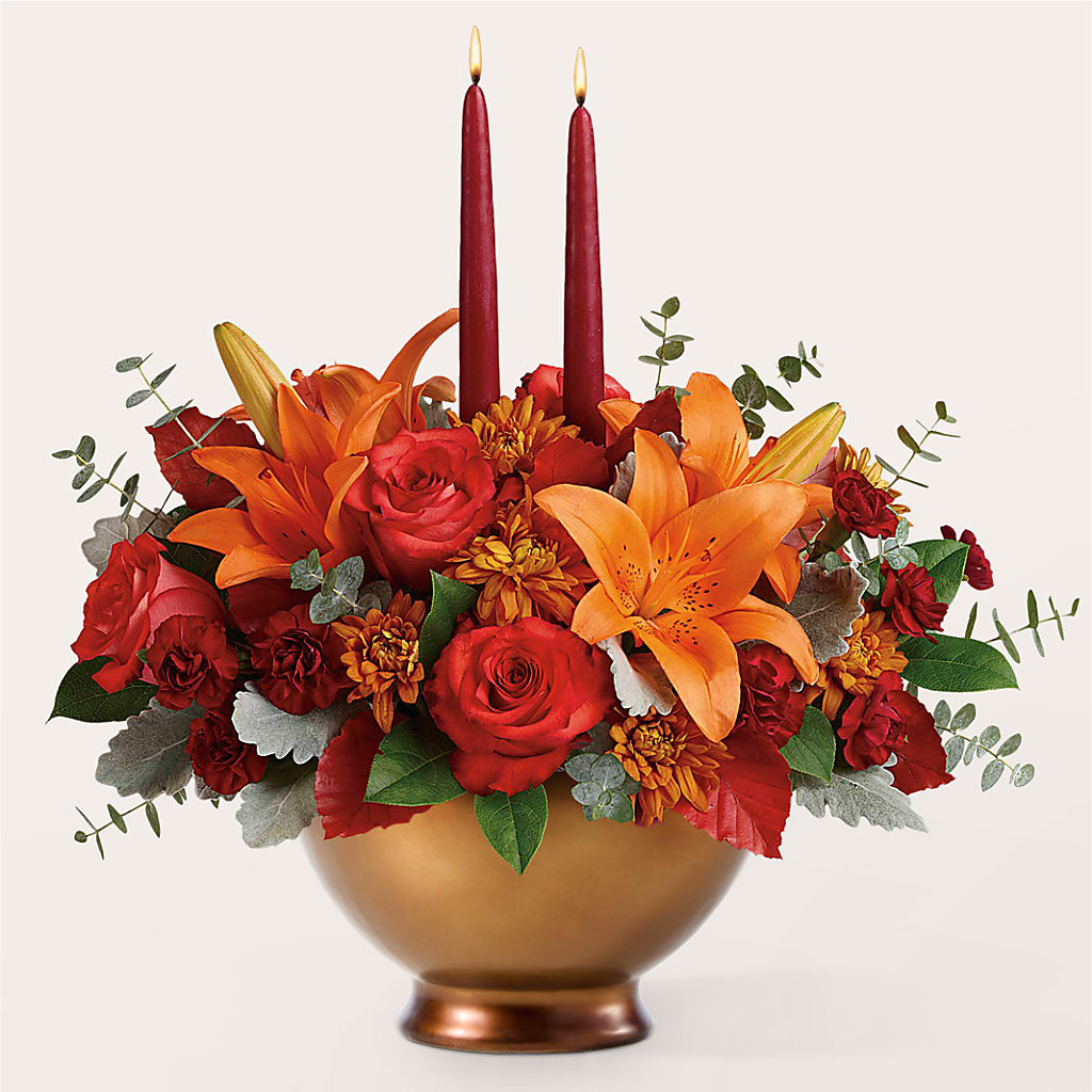 Fruits of Fall Centerpiece –  Menlo Florist, Menlo Park CA