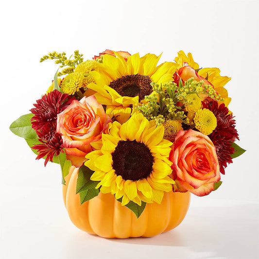 Golden Gourd Pumpkin Bouquet –  Menlo Florist, Menlo Park CA