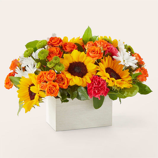 Sun-drenched Blooms Box Bouquet –  Menlo Florist, Menlo Park CA