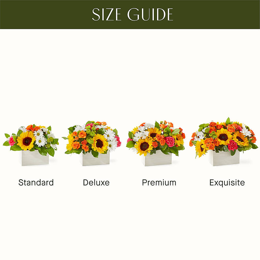 Sun-drenched Blooms Box Bouquet –  Menlo Florist, Menlo Park CA
