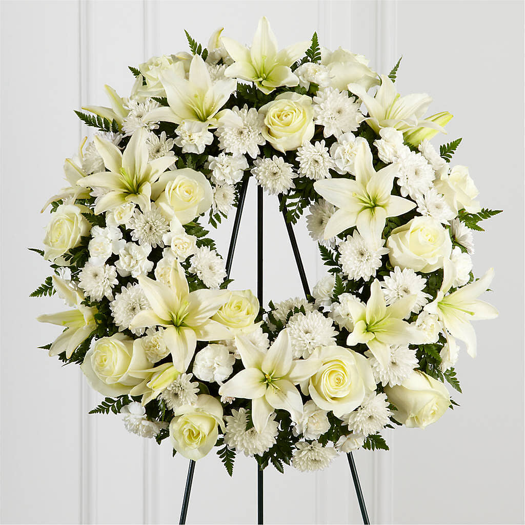 Treasured Tribute Wreath –  Menlo Florist, Menlo Park CA