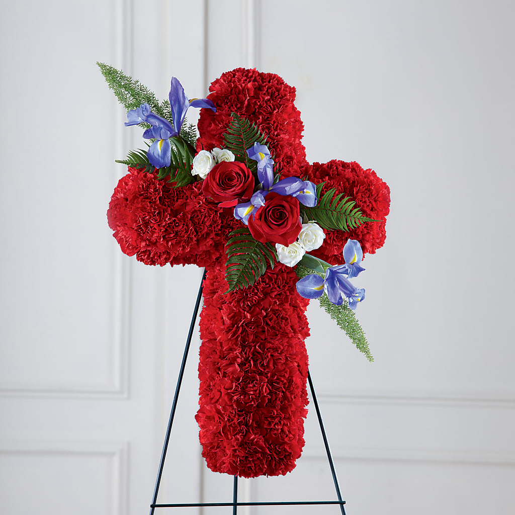 Faithful Hero Floral Cross –  Menlo Florist, Menlo Park CA