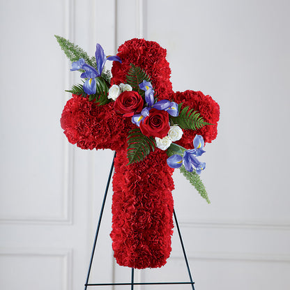 Faithful Hero Floral Cross –  Menlo Florist, Menlo Park CA