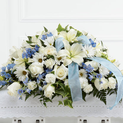 Tender Treasure Casket Spray –  Menlo Florist, Menlo Park CA