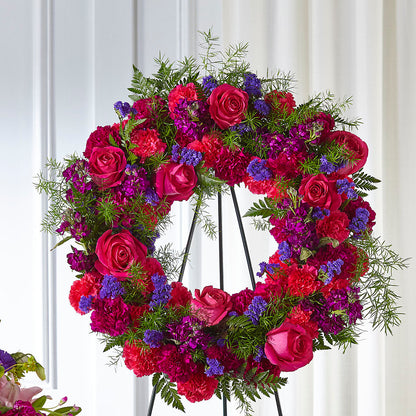 Calming Colors Wreath –  Menlo Florist, Menlo Park CA
