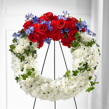 Patriotic Passion Wreath –  Menlo Florist, Menlo Park CA