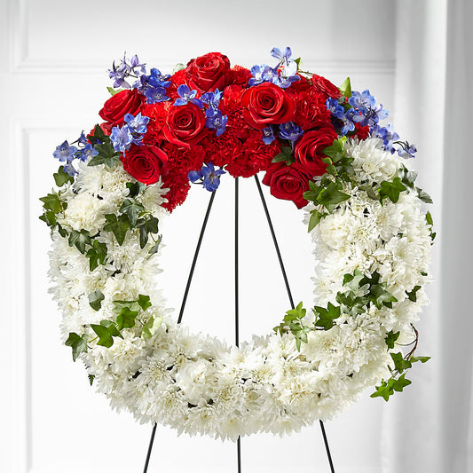 Patriotic Passion Wreath –  Menlo Florist, Menlo Park CA