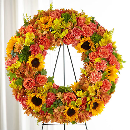 Autumnal Memories Wreath (Standard) –  Menlo Florist, Menlo Park CA