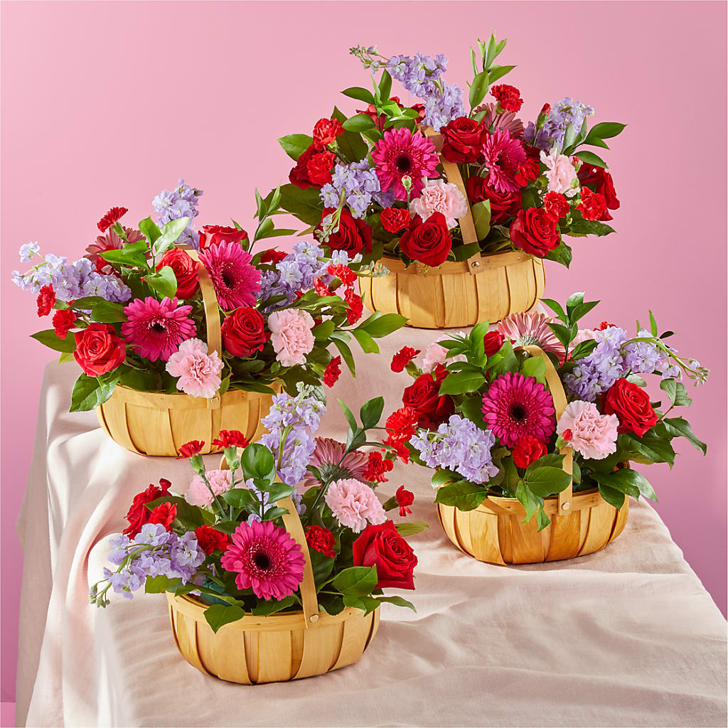 Pink Picnic Basket –  Menlo Florist, Menlo Park CA