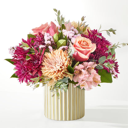 Berry Cobbler Bouquet with Ivory Vase –  Menlo Florist, Menlo Park CA