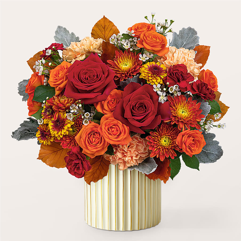 Merlot Bouquet with Ivory Vase –  Menlo Florist, Menlo Park CA
