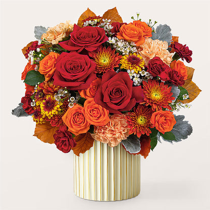 Merlot Bouquet with Ivory Vase –  Menlo Florist, Menlo Park CA