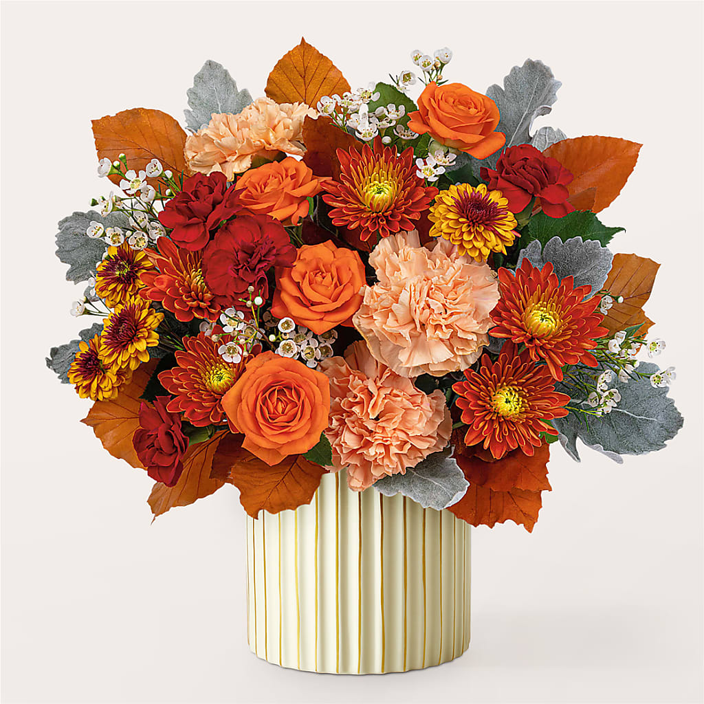 Merlot Bouquet with Ivory Vase –  Menlo Florist, Menlo Park CA