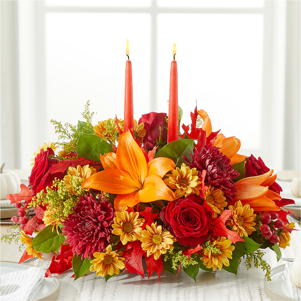 Autumn's Embrace Centerpiece –  Menlo Florist, Menlo Park CA