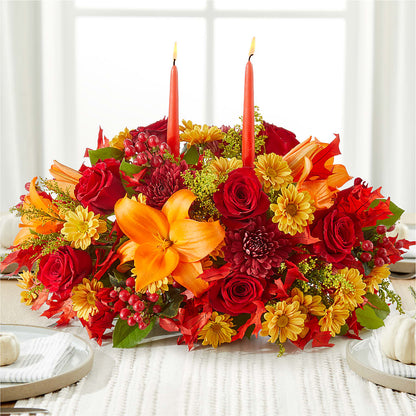 Autumn's Embrace Centerpiece –  Menlo Florist, Menlo Park CA