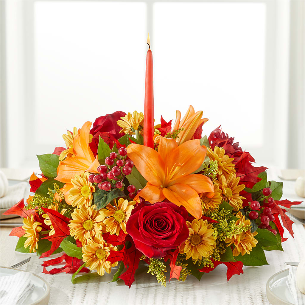 Autumn's Embrace Centerpiece –  Menlo Florist, Menlo Park CA