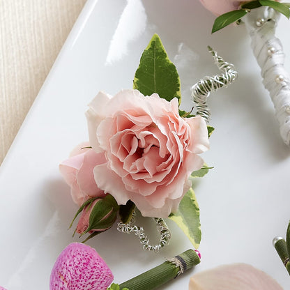 Pink Spray Rose Boutonniere –  Menlo Florist, Menlo Park CA