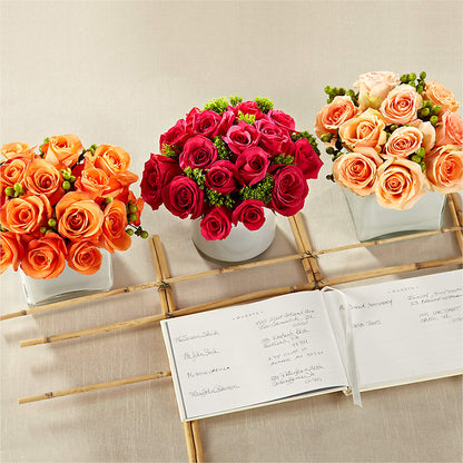 Dawn Rose Centerpiece –  Menlo Florist, Menlo Park CA